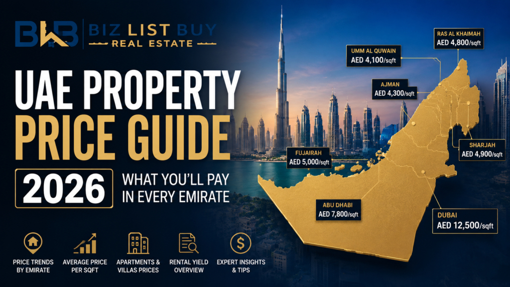 UAE Property Price Guide 2026: Costs Across Every Emirate