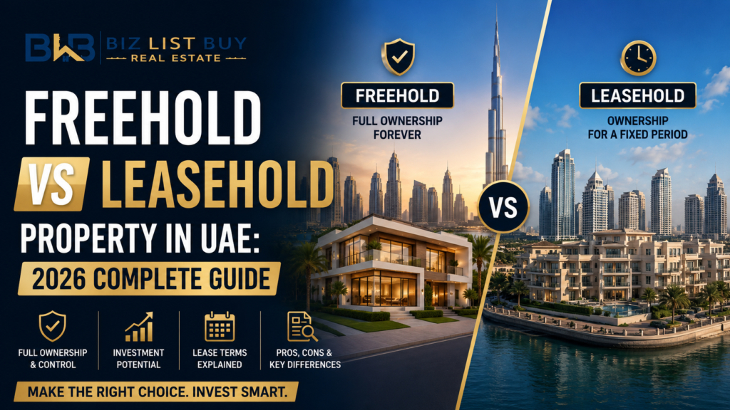 Freehold vs Leasehold Property in UAE: 2026 Complete Guide